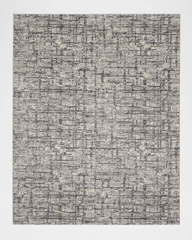 Rush Ivory/Grey Power-Loomed Rug, 10' x 14'